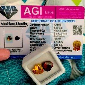 Certified heart shaped sapphire